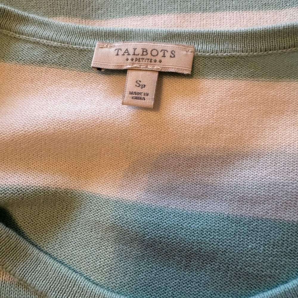 Talbots Gingham Stripe Sweater - Picture 4 of 5
